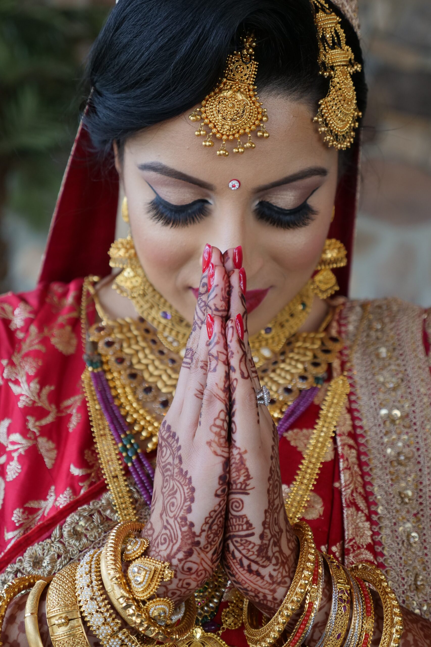 Indian Bride with Namasthe gesture