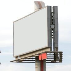 rectangular blank billboard
